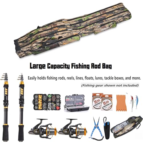 3 Layers Fishing Pole Bag (Earthy yellow / 150cm/59in)