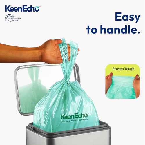 1.2 Gallon 200 Counts Small Green Trash Bags with Handle (Green 1.2 Gal / 1 Dispenser Box(4 Rolls))