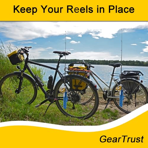 Bike Fishing Rod Holder for Bike Frame Mount (Navy Blue)