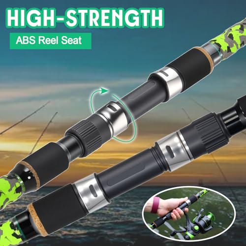 Surf Spinning Fishing Rod Carbon Travel Surf Rod M (green / 9ft-Spinning-3Pc-M)