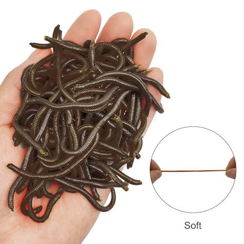 100 Pcs 3.3inch Soft Worms Fishing Lure Baits
