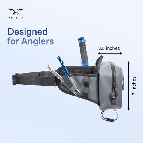 Waterproof Fishing Waist Bag with Rod Holder (Gray / Waist Bag)
