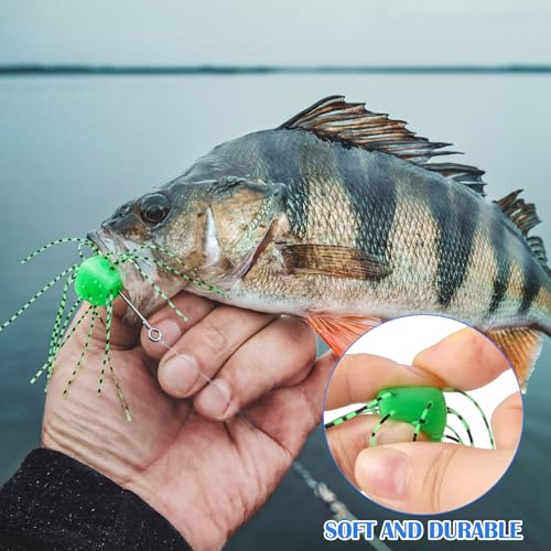 50 Pcs Fuzzy Dice Fishing Lure Dice Baits for Bass