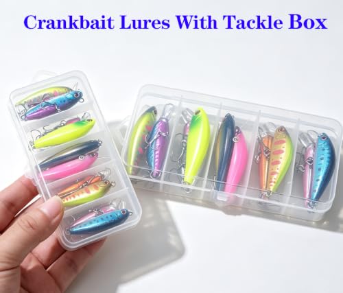 3D Eyes Artificial Crankbait Fishing Lures Kit Jerkbaits for Bass Lures