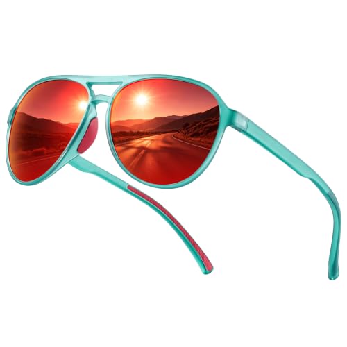Women's Polarized Aviator Sunglasses Sport Style for Running Pickleball UV Protection Tangle
