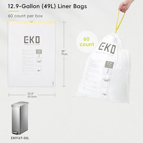 12.9 Gallon 45 (60 Count (Pack of 1) / 12.9 Gallon Bags/Code J)
