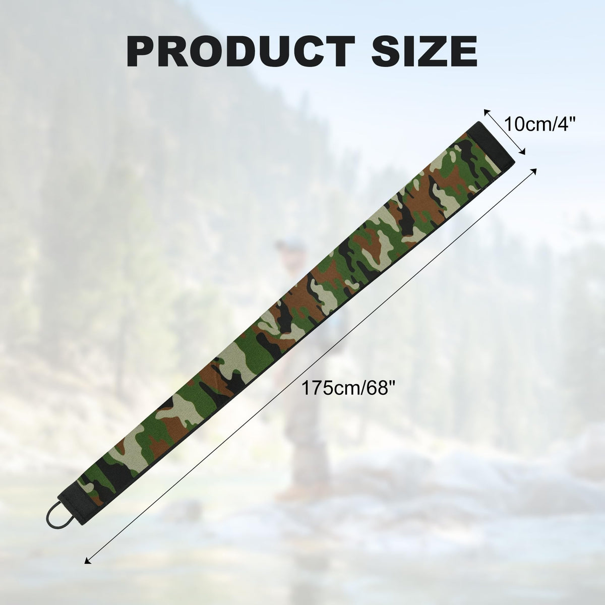 Neoprene Fishing Rod Sleeve Rod Socks for Casting (69" / Deep Green Camo)