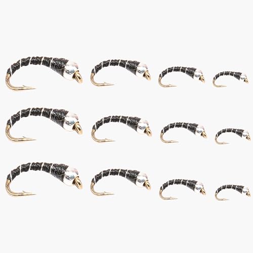 Zebra Midges for Fly Fishing 12 Pack