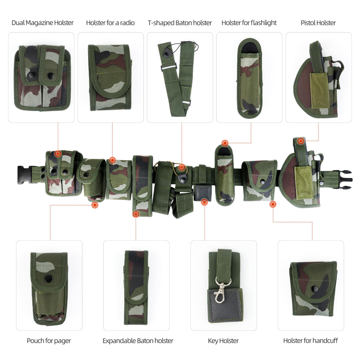 Tactical Utility Belt (Style 5 Jungle Camouflage)