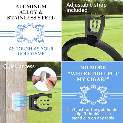 Magnetic Cigar Holder with Secure Grip & Hook & Loop Strap