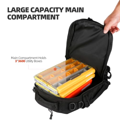 Tactical Fishing Backpack (Black)