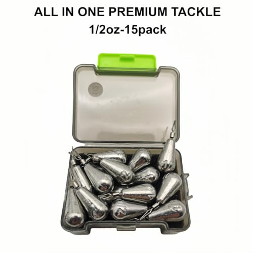 Dropshot Rig Kit Hard Alloy Teardrop Weight & Hooks Bass Fishing