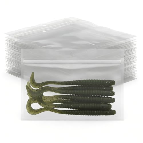 100 Pack Soft Plastic Baits Bags 7.5"x5.5" (7.5" x 5.5")