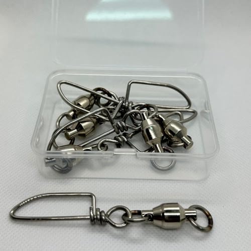 Ball Bearing Swivels with Coastlock Snap Fishing Swivel Made in Japan (#9 (661lb) 6pcs)