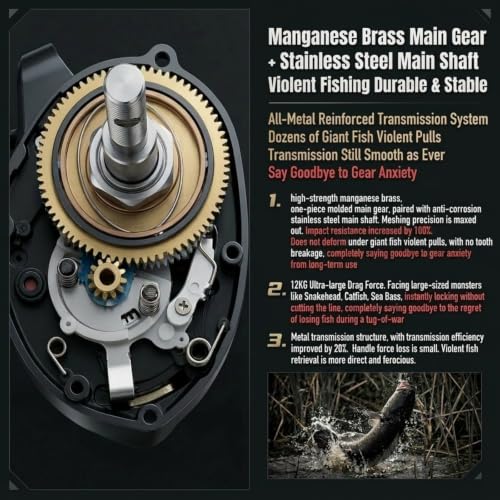 Baitcasting Fishing Reel 9 oz Ultralight Baitcaster Reel