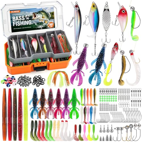 Bass Fishing Lures Tackle Box Gear Kit with Tackle Included
