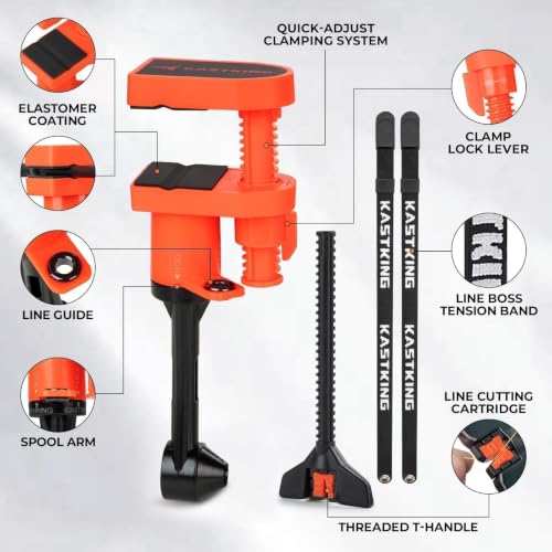 Kalibrate Portable Fishing Line Spooler (H: Line Spooler - Orange (Rod & Table Mode))