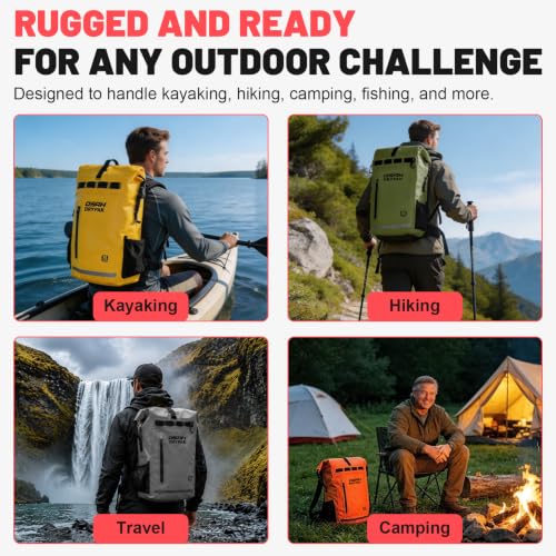 Waterproof Dry Bag Backpack 25L (Black Red / 85L)
