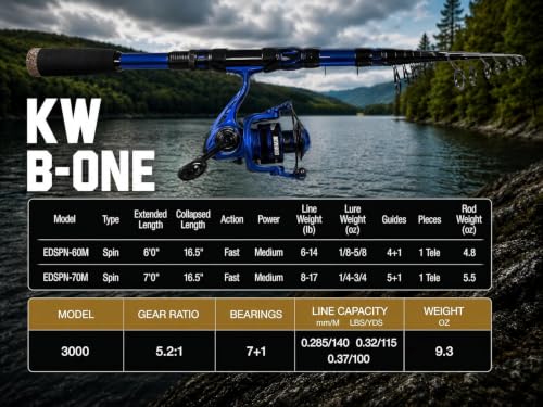 Telescopic Fishing Combo (Blue / 9FT)