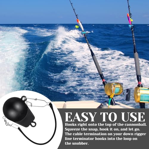 4pcs Fishing Downrigger Weight Snubber with Release Snap