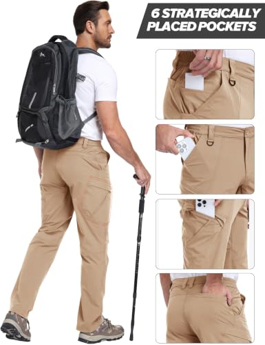 Men's Hiking Pants (42W x 30L / Khaki)