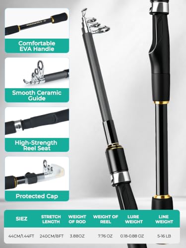 8FT Fishing Rod and Reel Combo (8FT-Full Kit with tools)