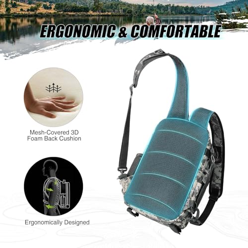 Fishing Backpack (Digital Camouflage / Standard)
