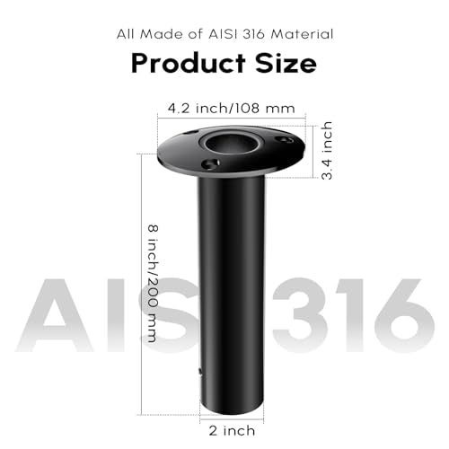 Fishing Rod Holder 2 Pack (90 Degree - PVD Black)