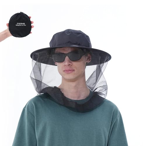 Mosquito Head Net Hat (Black)