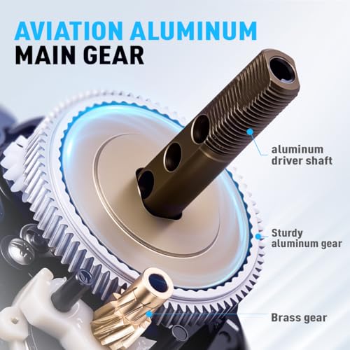 ASHMOON Saltwater Baitcasting Reel 12+1BB Alloy Fishing Reel (6.3:1-LEFT / Metal Handle)