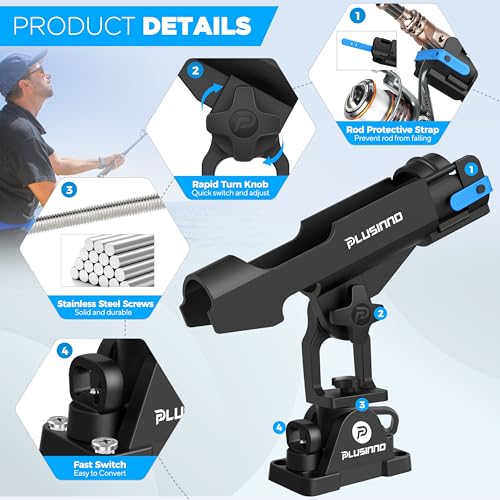 2 in 1 Kayak Fishing Rod Holder (Rod Holder - 4 Pack(No Track))
