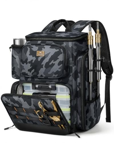 Pro Fishing Backpack with 4 Tackle Boxes