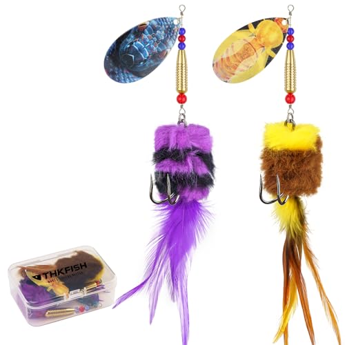 Musky Pike Walleye Fishing Lure (Purple&Yellow / 1 oz---2pcs)