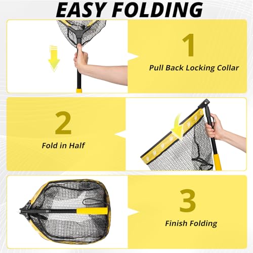 Floating Fishing Net for Fly Fishing (Yellow)