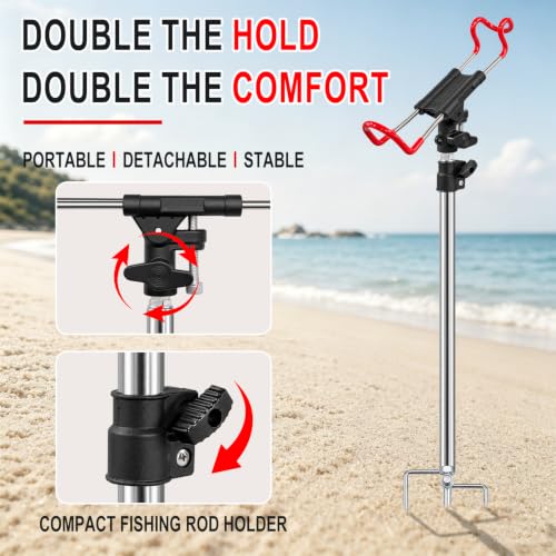 2 Pack Rod Holder for Ground (34.64")