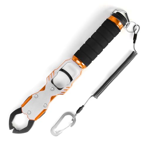Fish Lip Gripper with Scale 40lb Aluminum Alloy Fishing Grabber