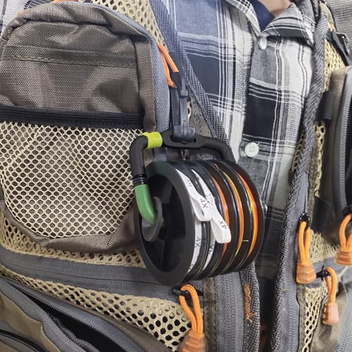 Fly Fishing Line Spool Dispenser Holds Multiple Tippet Spools for Easy Access Integrated Razorblade Line Cutter