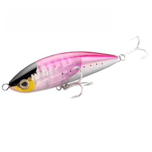 Floating Minnow Sinking Pencil Topwater Lure with Internal Flash Spinner