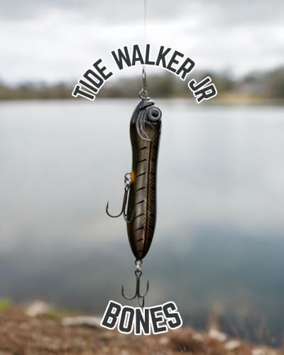 Topwater Co Tide Walker Jr Walking Topwater Fishing Lure (Bones Jr)