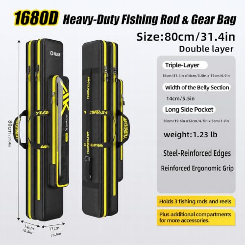 Fishing Rod Case (Double Layer-Straight Wire Bag / 31 in / 80cm)