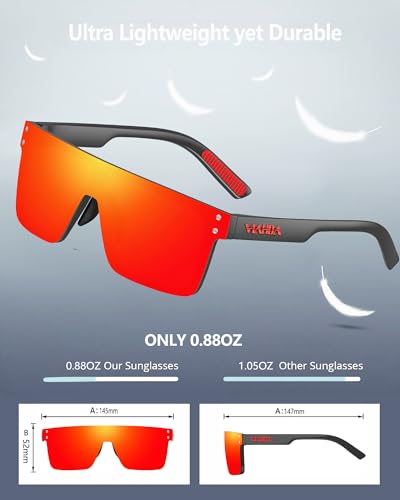 Polarized Sunglasses for Men (Red/Black)