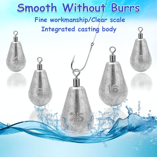 Long Casting Swivel Bell Sinkers Fishing Weights Drop Shot Weights