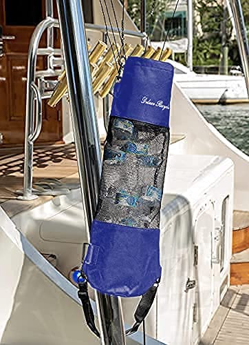 Portable Mesh Trash Bag for Boat (Blue)