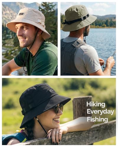 Mens Bucket Sun Hats (One Size / Khaki)