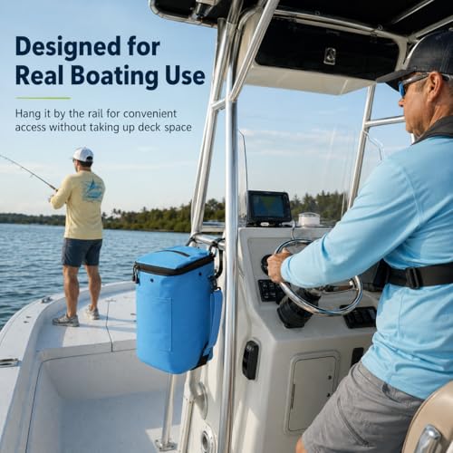 Portable Boat Trash Can (Blue)