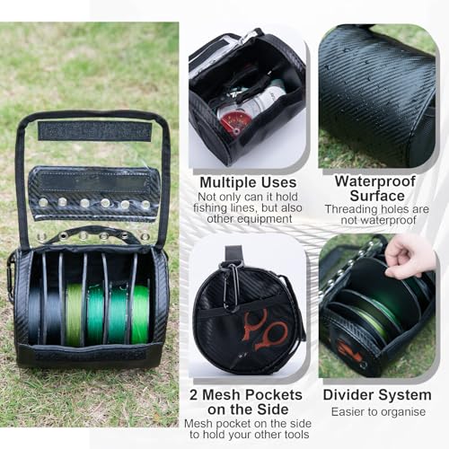 6 Outlet Holes Fishing Line Storage Bag (6 Hole - Only Bag)