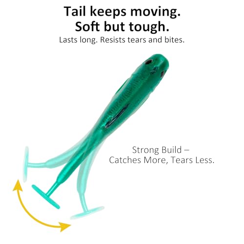 Paddle Tail Swimbait Fishing Lures for Bass Fishing (5Pcs Pre-Rigged Paddle Tails)