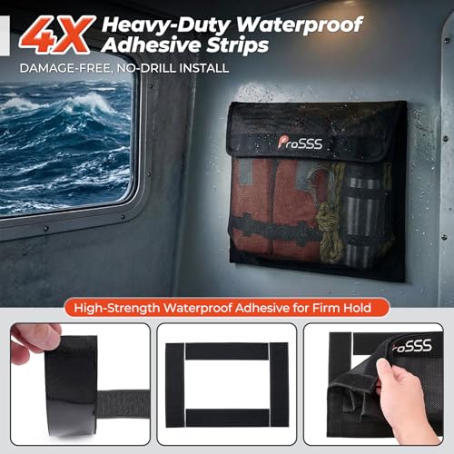Boat Storage Mesh Bag with Secure Closure Flap