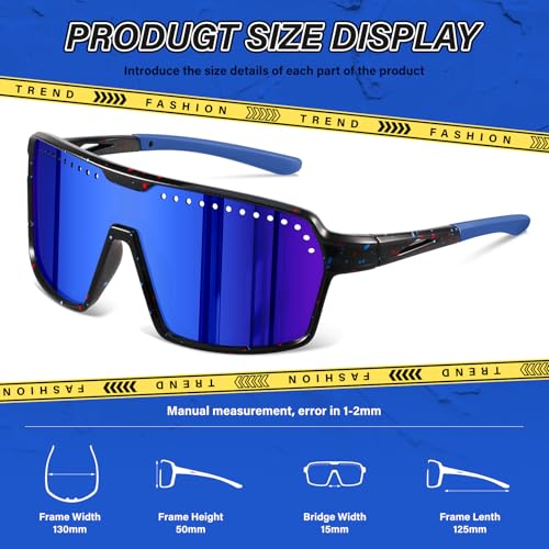 3Pack Polarized Kids Sunglasses UV400 for Youth Softball Running Cycling
