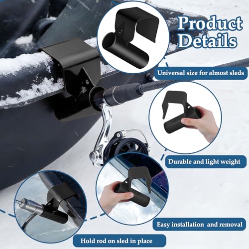 Ice Fishing Sled Rod Holder Ice House Sled Rod Holder Buckets Storage Rack Hands